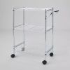 3 Tier Metal Utility Cart Chrome  Rolling Kitchen Storage, Adjustable Shelves