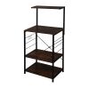 Wooden Kitchen Shelf, Baker's Rack 4 Tier Shelves, Vintage Color