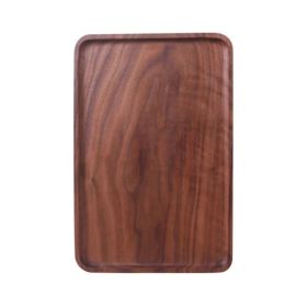 Kitchen Utensils Rectangular Serving Tray Wood Plate Tea Dishes (Color: As pic show, size: 25.5x16.5 cm)